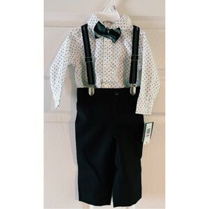 NEW Van Heusen baby boy bow tie pant set